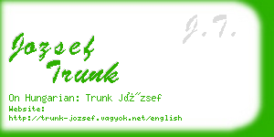 jozsef trunk business card